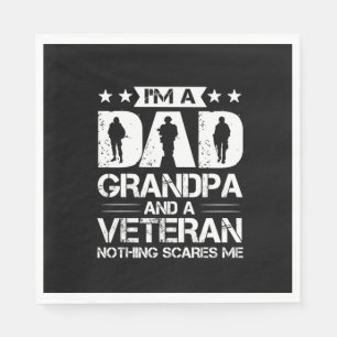 Serviette En Papier Citations grand-père Je Suis Un Père Et Un Vétér