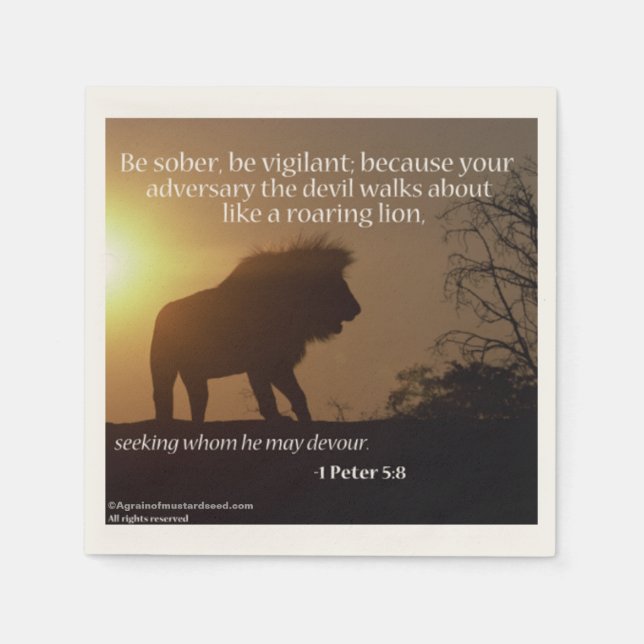 Serviette En Papier Citations religieuses (Devant)