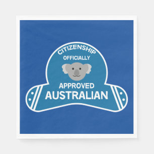 Serviette En Papier Citoyenneté australienne Aussie Citoyen à deux t