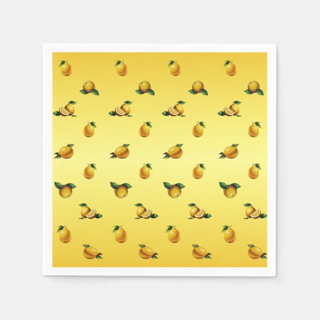 Serviette En Papier Citron (Devant)