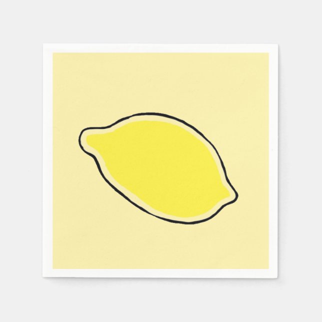 Serviette En Papier Citron (Devant)