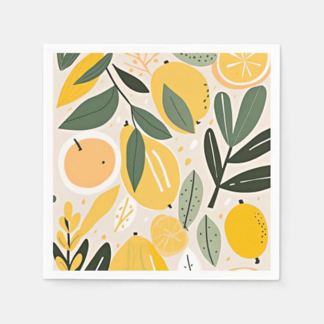 Serviette En Papier Citron (Devant)