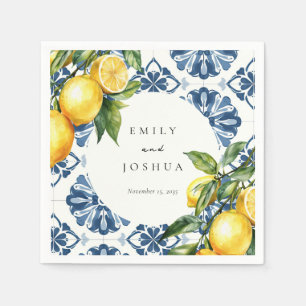 Serviette En Papier Citron Citrus Positano Mariage italien