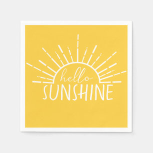 Serviette En Papier Citron Jaune Simple Moderne Bonjour Soleil