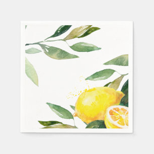 Serviette En Papier Citron Mariage Napkin