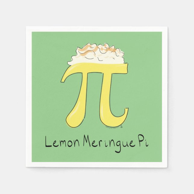Serviette En Papier Citron Meringue Pi Symbole Math Maître (Devant)