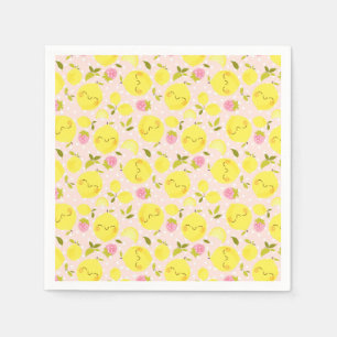 Serviette En Papier Citron rose fraise