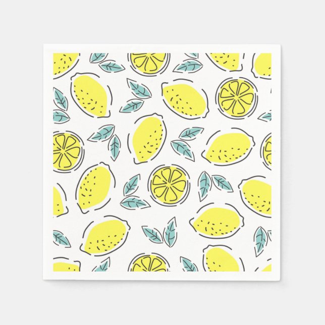 Serviette En Papier Citrons (Devant)