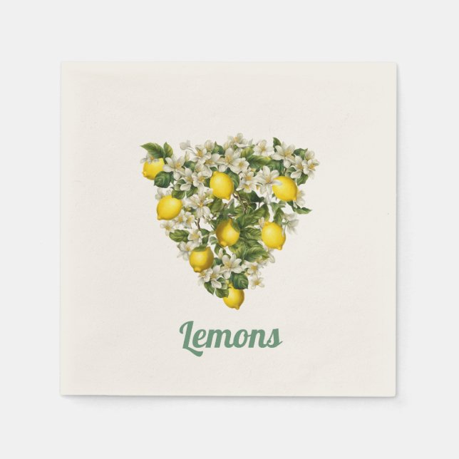 Serviette En Papier Citrons (Devant)