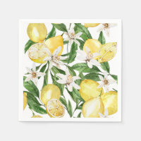Citrons d'été et pattes de fleur de citronPapier N