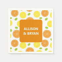 Citrons & Oranges Fruits Wedding shower personnali