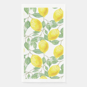 Serviette En Papier Citrons sur la vigne