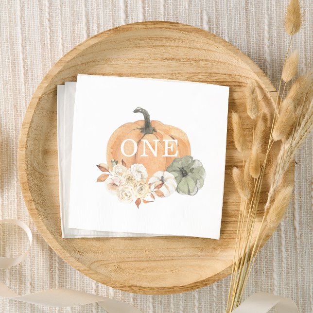 Serviette En Papier Citrouille 1er anniversaire (Créateur téléchargé)