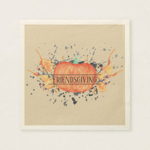 Serviette En Papier Citrouille Amitié