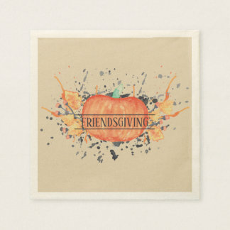 Serviette En Papier Citrouille Amitié