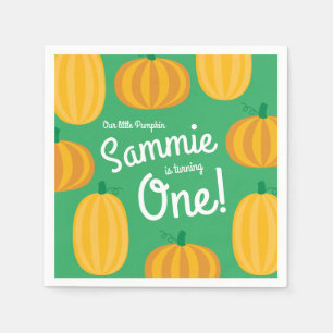 Serviette En Papier Citrouille Anniversaire Fête Enfants