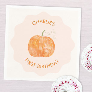 Serviette En Papier Citrouille Automne automne 1er anniversaire
