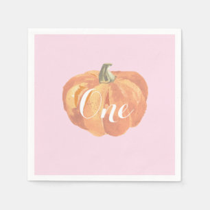 Serviette En Papier Citrouille Automne Premier anniversaire fête orang