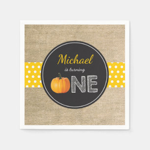 Serviette En Papier Citrouille Automne Première fête d'anniversaire Ja