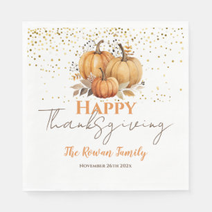 Serviette En Papier Citrouille bon thanksgiving