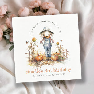 Serviette En Papier Citrouille Chic Chic Scarecrow Harvest Anniversair