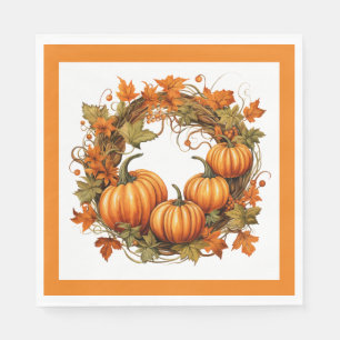 Serviette En Papier Citrouille d'automne