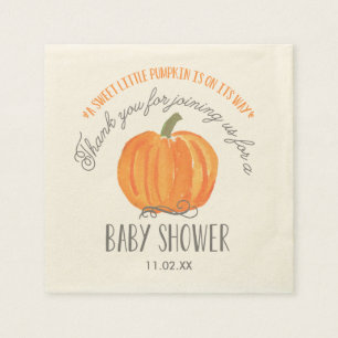 Serviette En Papier Citrouille d'automne   Baby shower Napkin