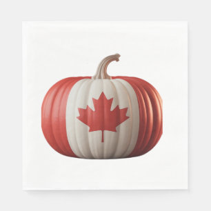 Serviette En Papier Citrouille de la feuille d'érable du drapeau canad