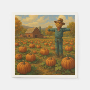 Serviette En Papier citrouille de l'automne patch & scarewcrow