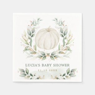 Serviette En Papier Citrouille de verdure Automne Couples Baby shower 