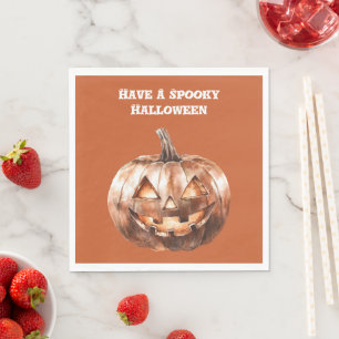 Serviette En Papier Citrouille d'Halloween