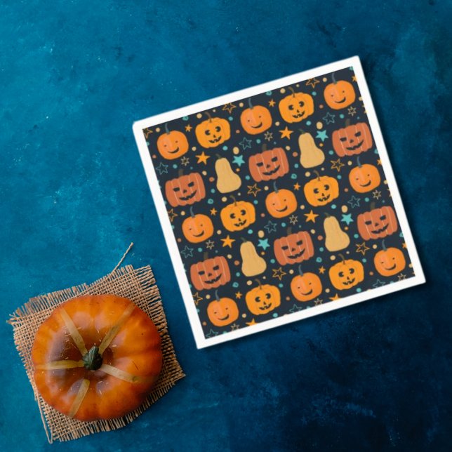 Serviette En Papier Citrouille d'Halloween Jack O Lantern orange migno (Créateur téléchargé)