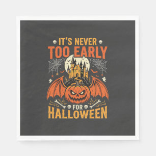 Serviette En Papier Citrouille d'Halloween Jamais Trop Tôt Château Gra