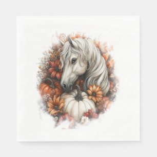 Serviette En Papier Citrouille du pays du cheval