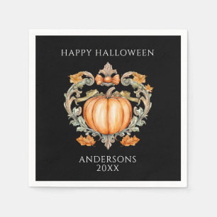 Serviette En Papier Citrouille Élégante d'Automne 