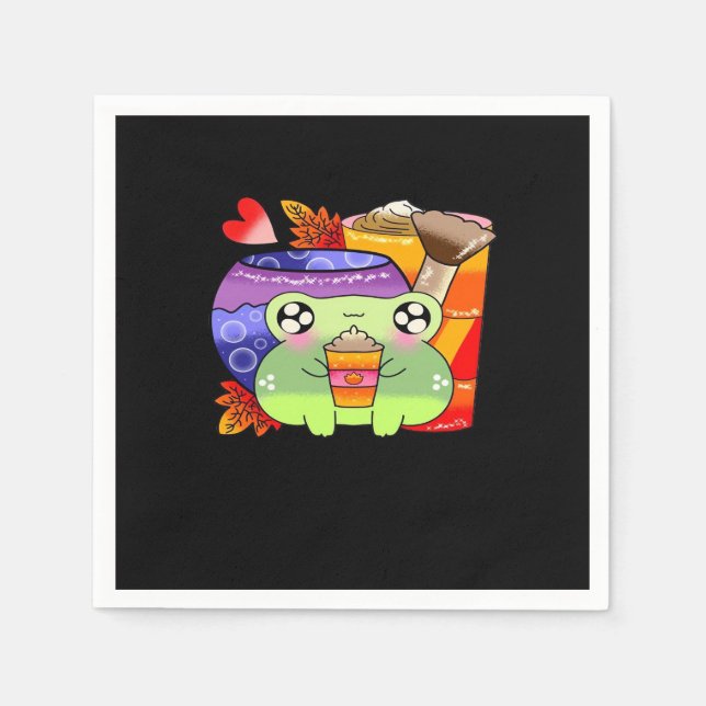 Serviette En Papier Citrouille épicé Latte automne saison Classic (Devant)