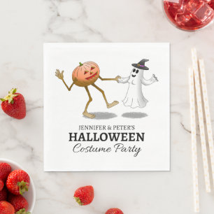 Serviette En Papier Citrouille et fantôme d'Halloween