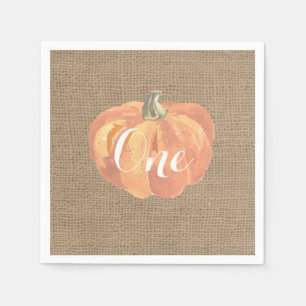 Serviette En Papier Citrouille Fall First Birday Party Burlap