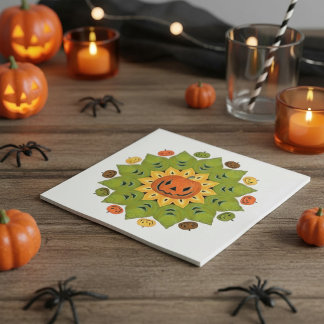 Serviette En Papier Citrouille Jack-O-Lantern Fleur d'Halloween