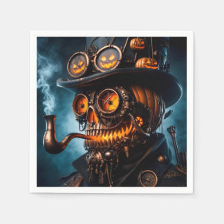Serviette En Papier Citrouille Jack-O-Lantern Steampunk Gothique Hallo