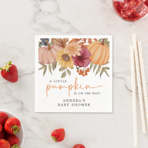 Serviette En Papier Citrouille moderne Autumn Flower Citrouille Baby s