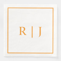 Citrouille Orange Monogrammes Mariage de automne d