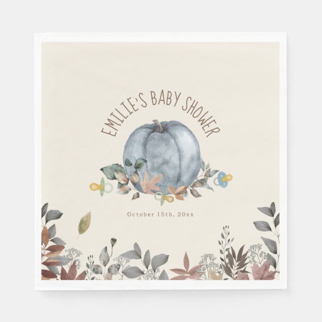 Serviette En Papier Citrouille Pacificateurs Fall Boy Baby shower (Devant)