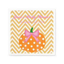 Citrouille Patch thème fille Baby shower