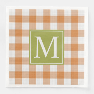 Serviette En Papier Citrouille personnalisé Orange Green Pique-nique E