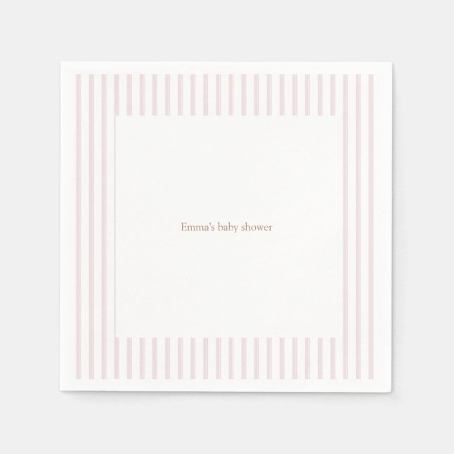 Serviette En Papier Citrouille rose Baby shower partie serviettes (Devant)