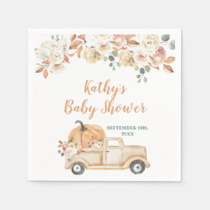 Serviette En Papier Citrouille Rustic Truck Baby shower serviettes