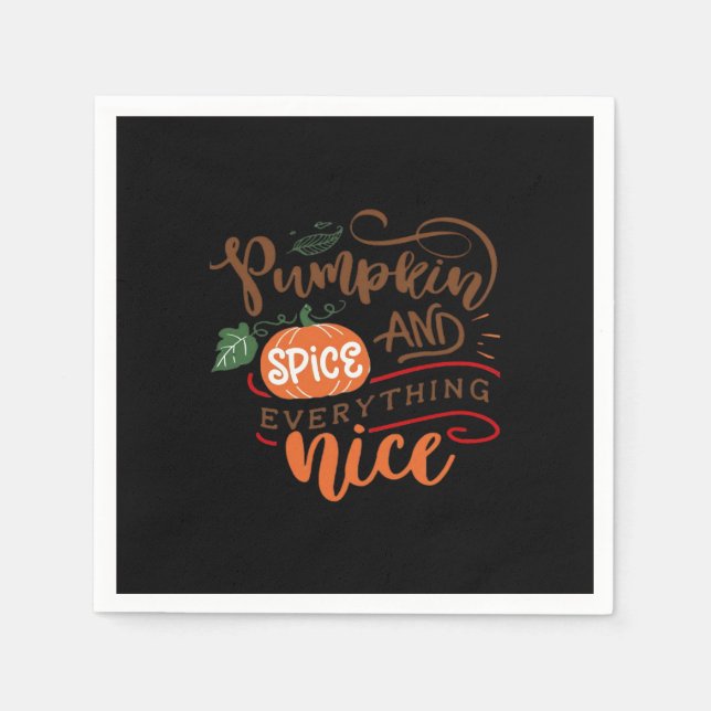 Serviette En Papier Citrouille Spice Girl (Devant)