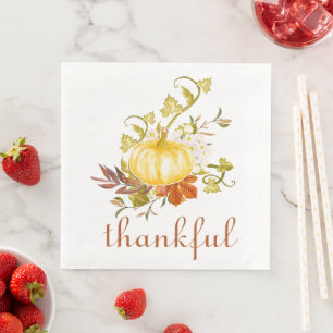 Serviette En Papier Citrouille Thanksgiving