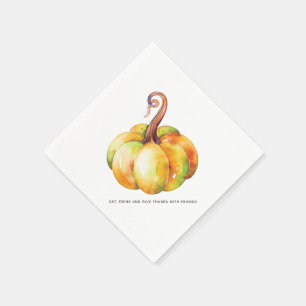 Serviette En Papier Citrouille Thanksgiving personnalisé
